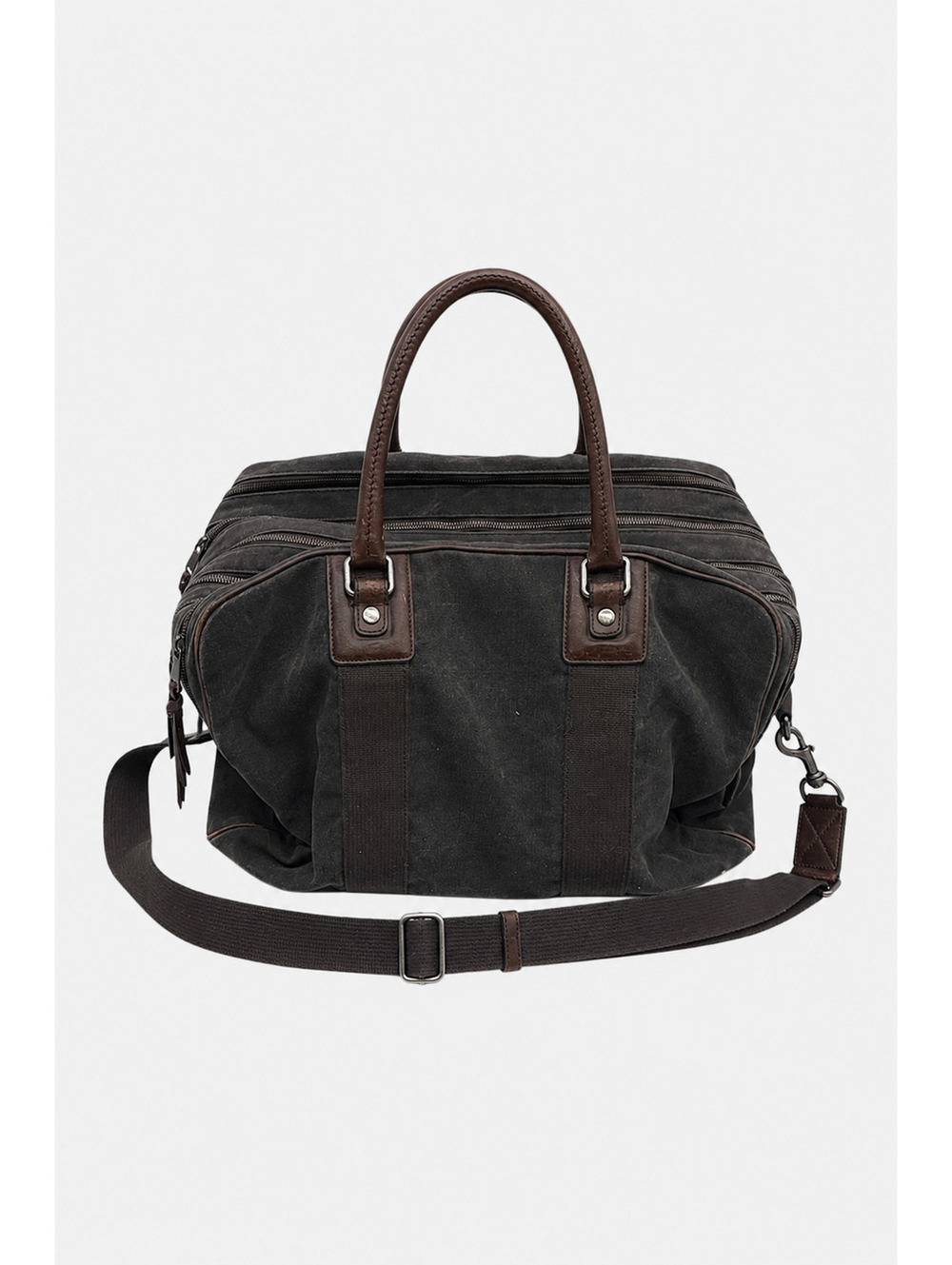 Dolce & Gabbana Canvas & Leather Weekender Duffel Bag | Travel Carry-On | Italy